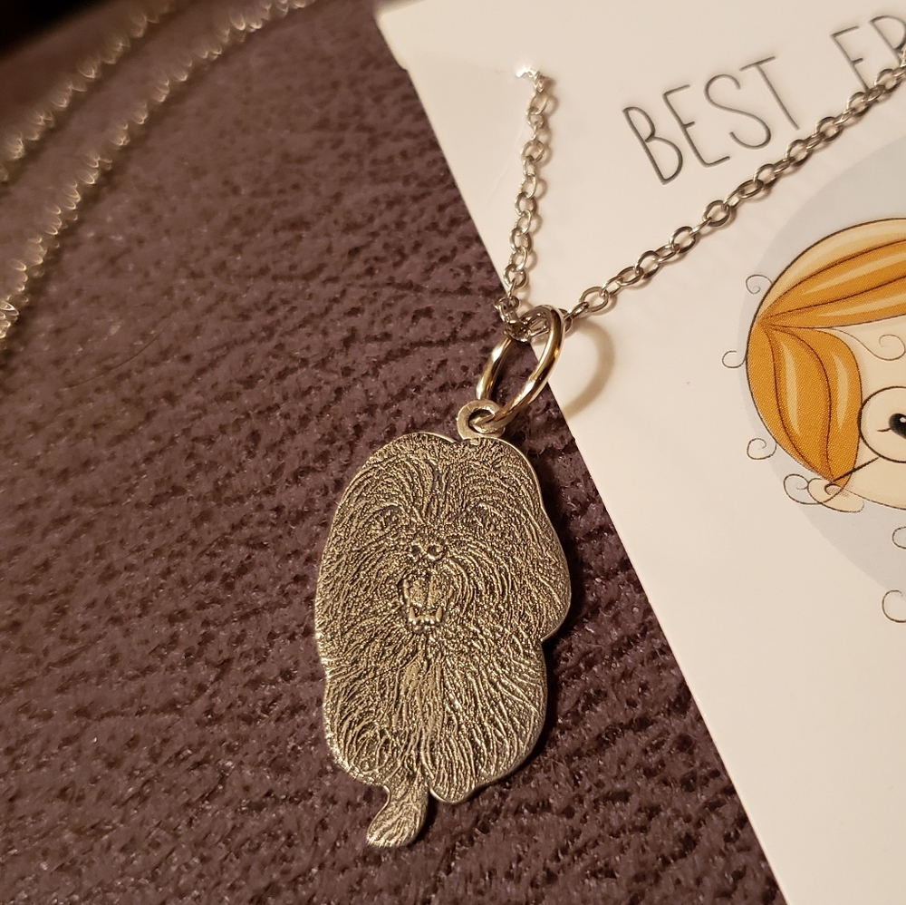 Sterling Silver Yorkie Necklace